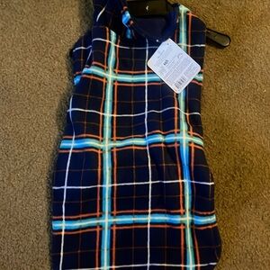 Dog plaid sweater size medium/large